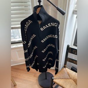 Balenciaga all over logo sweater